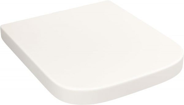 Square Toilet Seat with Soft Close and Quick Release Functions Mute Seat Cover Premium UF Material by AAN® White