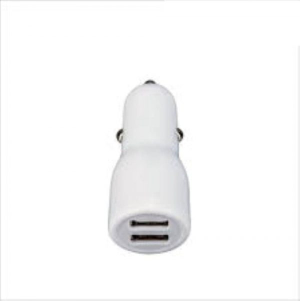 Car Charger 2.4 Amp Fast Dual USB Car Charger for Phone & Android Devices White