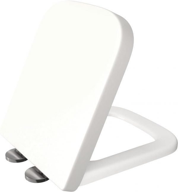 Square Toilet Seat Soft Close Toilet Seat Mute Seat Cover Quick Release Loo Seat Easy Cleaning Easy Installation with Top Fixing & Adjustable Hinges Standard Toilet Seat Plastic AAN® - Image 8