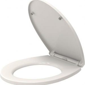 Toilet Seat Cover White Seat Soft Close Quick-Release for Easy Cleaning Plastic Material Durable Toilet Seat Easy Dual Fixing Top & Bottom Fix by AAN®