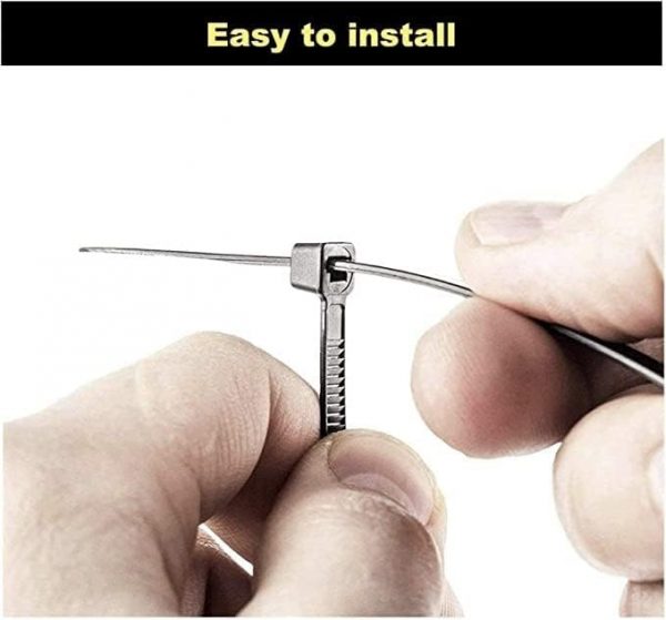 Black Cable Ties, 200mm x 3.6mm, Pack of 100, 8" Premium Nylon Zip Ties Multi-Purpose Plastic Tie Wraps Secure Self-Locking Mechanism for Home, Garden, Office and DIY by AAN - Image 5