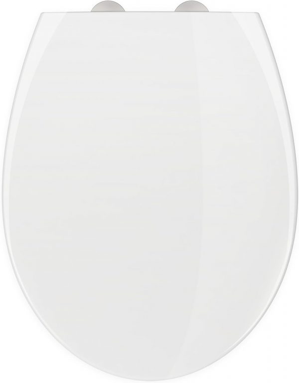 Toilet Seat Cover White Seat Soft Close Quick-Release for Easy Cleaning Plastic Material Durable Toilet Seat Easy Dual Fixing Top & Bottom Fix by AAN® - Image 2