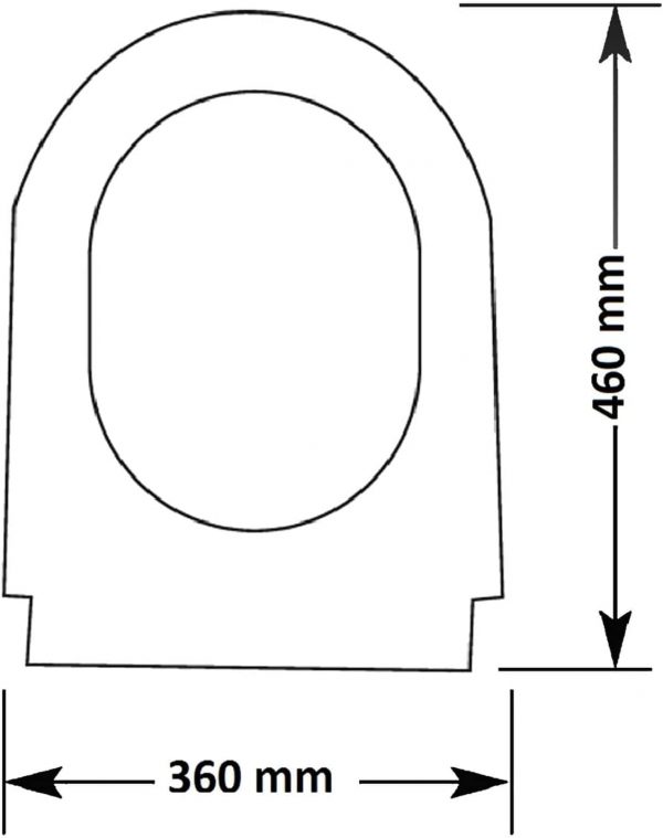 Toilet Seat Cover White Loo Seat Anti Bacterial D-Shape Mute Toilet Seat Premium UF (Urea-Formaldehyde) Durable & Heavy Duty Slow-Close Easy Cleaning Top Fixing by AAN® - Image 2
