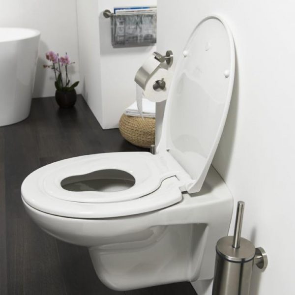 Soft Close Family Toilet Seat Potty Training 2 in 1 with Quick Release for Easy Cleaning Child Seat Built-in Detachable Magnetic Toilet Lid Easy... - Image 2