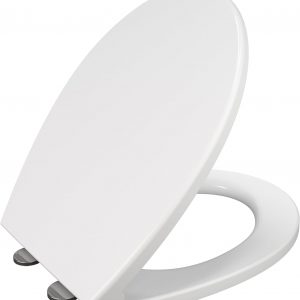 Soft Close Toilet Seat, Oval Toilet Seat, Quick-Release for Easy Cleaning, Standard Size Toilet Seat, Durable Toilet Seat, Comes with Dual Fitting (USE Top Or Bottom Fitting), by AAN®