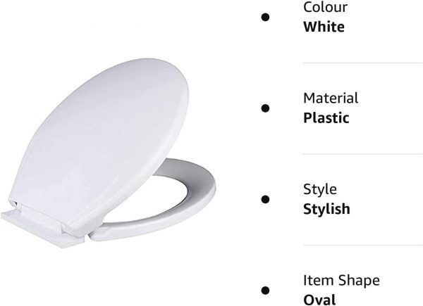 Oval Toilet SEAT Soft Close White - Easy Installation by AAN® - Image 4