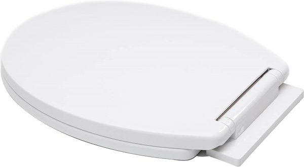 Soft Close Oval Toilet Seat White Loo Toilet Seat with Adjustable Hinges Standard O Shape Toilet Seat with Bottom Fixing by AAN - Image 4