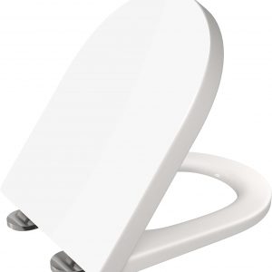 D-Shape Toilet Seat with Mute or Slow-Close Toilet Seat Cover Quick-Release for Easy Cleaning Plastic Material Durable Seat Easy Top or Blind Hole Fixing AAN®
