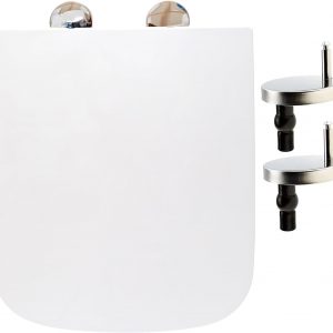 Square Toilet Seat Soft Close Toilet Seat Mute Seat Cover Quick Release Loo Seat Easy Cleaning Easy Installation with Top Fixing & Adjustable Hinges Standard Toilet Seat Plastic AAN®