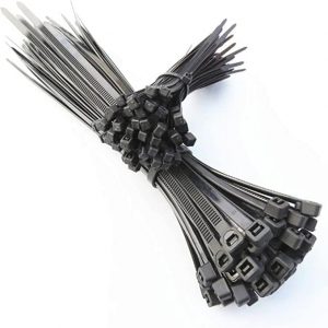Black Cable Ties, 150mm x 3.6mm, Pack of 100, 6" Premium Nylon Zip Ties Multi-Purpose Plastic Tie Wraps Secure Self-Locking Mechanism for Home, Garden, Office and DIY by AAN
