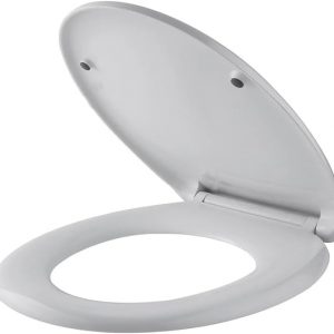 Soft Close Toilet Seat Cover Seat Oval Standard Toilet Seat Quick-Release for Easy Cleaning Plastic Material Durable Loo Seat Easy Top Fix Blind Hole Fixings by AAN®
