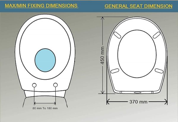 Toilet Seat Cover White Seat Soft Close Quick-Release for Easy Cleaning Plastic Material Durable Toilet Seat Easy Dual Fixing Top & Bottom Fix by AAN® - Image 9