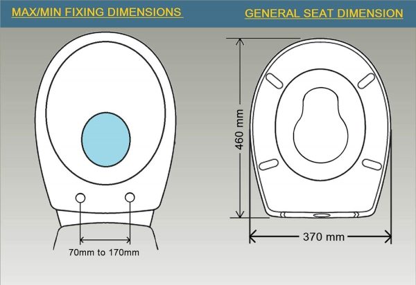 AAN® Family Toilet Seat with Removable Child Seat Slow-Close Quick-Release PP Material Easy Top and Bottom Fixing Size460mmX370mm - Image 8