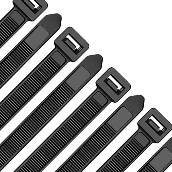 Black Cable Ties, 250mm x 2.5mm, Pack of 100, 10" Premium Nylon Zip Ties Multi-Purpose Plastic Tie Wraps Secure Self-Locking Mechanism for Home, Garden, Office and DIY by AAN - Image 4