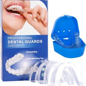 Mouth Guard for Grinding Teeth, 4 Pcs Mouth Guard for Sleeping at Night, Reusable Mouth Guards for Clenching Teeth at Night, Night Guard for Teeth