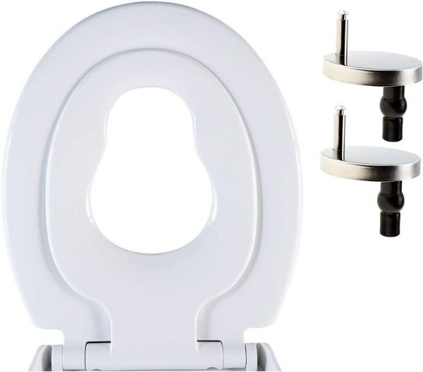 AAN® Family Toilet Seat with Removable Child Seat Slow-Close Quick-Release PP Material Easy Top and Bottom Fixing Size460mmX370mm - Image 6