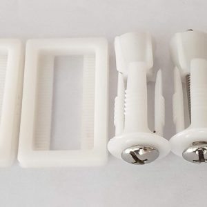 AAN® Toilet Top Cover Lid Toilet Seat Top Fixing Hinges Screws WC Blind Hole Fixing White Easy Installation 2 Pack