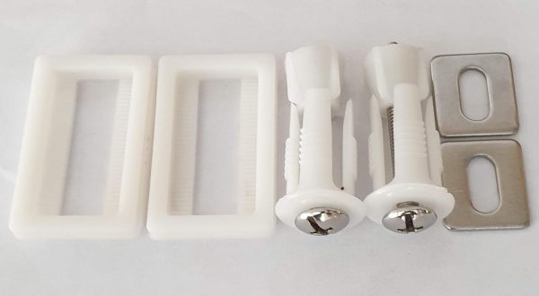 AAN® Toilet Top Cover Lid Toilet Seat Top Fixing Hinges Screws WC Blind Hole Fixing White Easy Installation 2 Pack