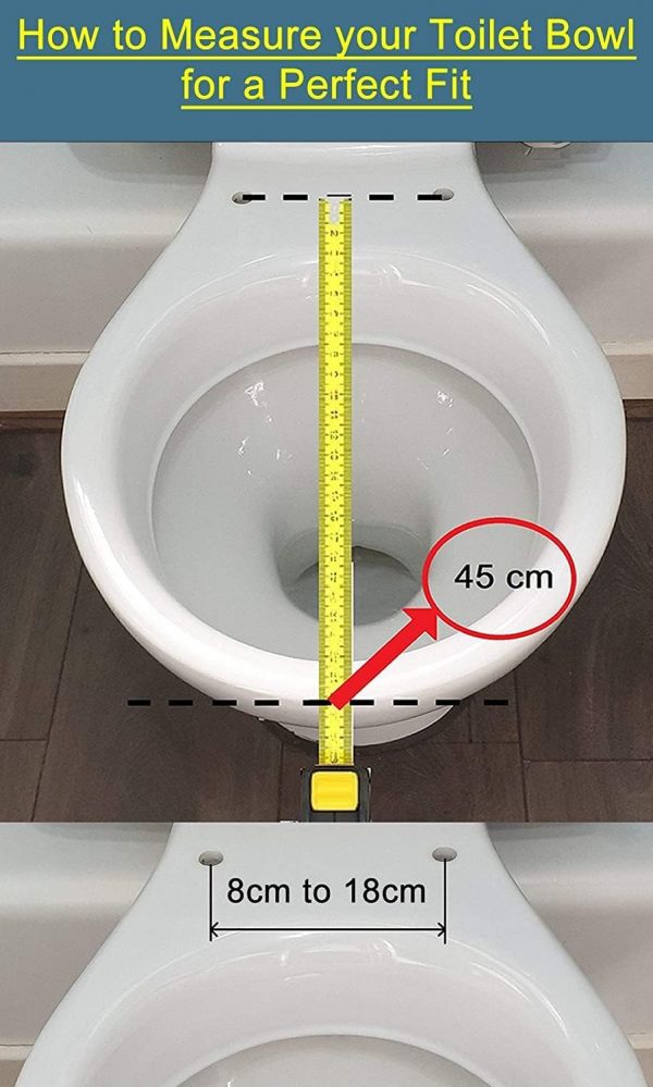 Toilet Seat Cover White Seat Soft Close Quick-Release for Easy Cleaning Plastic Material Durable Toilet Seat Easy Dual Fixing Top & Bottom Fix by AAN® - Image 3