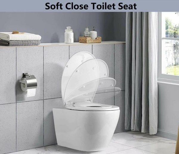 Soft Close Family Toilet Seat Potty Training 2 in 1 with Quick Release for Easy Cleaning Child Seat Built-in Detachable Magnetic Toilet Lid Easy... - Image 5
