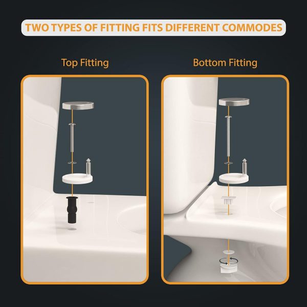 Soft Close Toilet Seat with Quick Release for Easy Cleaning Oval Toilet Seat Standard Size Toilet Seat Plastic Durable Loo Seat White Easy Installation with... - Image 5