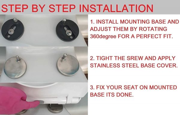 Soft Close White Toilet Seat Quick Release for Easy Clean Oval Toilet Seat Standard Size Toilet Seat Durable Loo Seat Premium UF Material Top Fitting by AAN® - Image 6