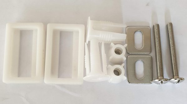 AAN® Toilet Top Cover Lid Toilet Seat Top Fixing Hinges Screws WC Blind Hole Fixing White Easy Installation 2 Pack - Image 3