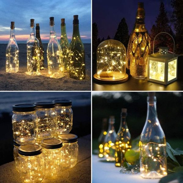 AAN LED Fairy Lights Battery Operated 8 Modes 100 LEDs 10M/32Ft. String Lights Copper Wire Waterproof for Jars, Christmas Tree, Birthday Party, Outdoor/Indoor Decor, Wedding Party Bedroom Decor, Blue - Image 2