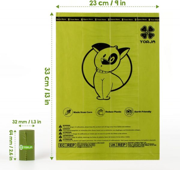 YORJA Dog Poo Bags, 360 Pet Poop Bags, Extra Thick and Strong 100% Leak-Proof Biodegradable Waste Bags - Image 9