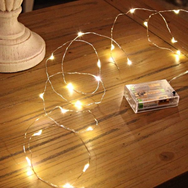 AAN LED Fairy Lights Battery Operated 8 Modes 100 LEDs 10M/32Ft. String Lights Copper Wire Waterproof for Jars, Christmas Tree, Outdoor/Indoor Decor, Wedding Party Bedroom Decor, Warm White - Image 5