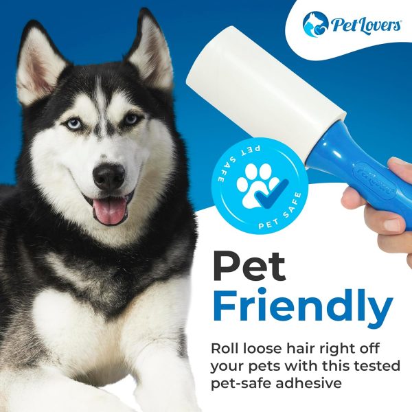 PetLovers Extra Sticky Lint Roller Mega Value Set 450 Sheets for Pet Hair Removal, Dog and Cat Lint Remover 5 Pack - Image 7