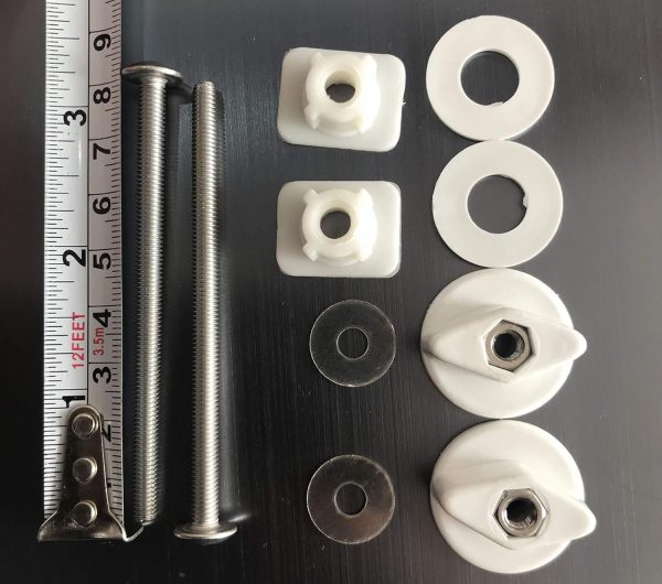 Toilet Seat Replacement Back Nuts Bottom Fixing Bolt, Screw Washers Kit by AAN® - Image 2