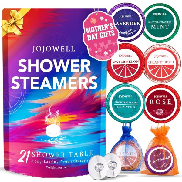 JoJowell Shower Steamers Aromatherapy - 21Pcs Shower Bombs Birthday Gifts for Women Essential Oil, Nasal Relief, Self Care, Mothers Day Gifts for Wife Mom from Daughter, Gifts for Her - Image 2