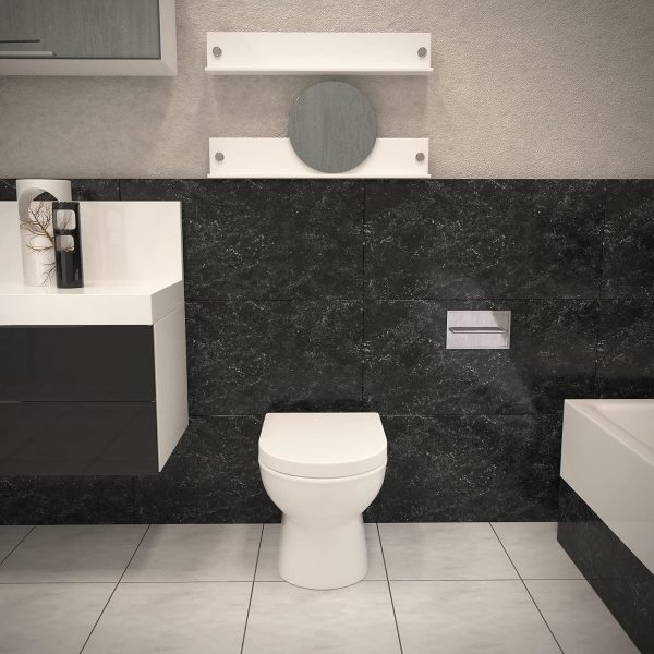 Toilet Seat Cover White Loo Seat Anti Bacterial D-Shape Mute Toilet Seat Premium UF (Urea-Formaldehyde) Durable & Heavy Duty Slow-Close Easy Cleaning Top Fixing by AAN® - Image 3